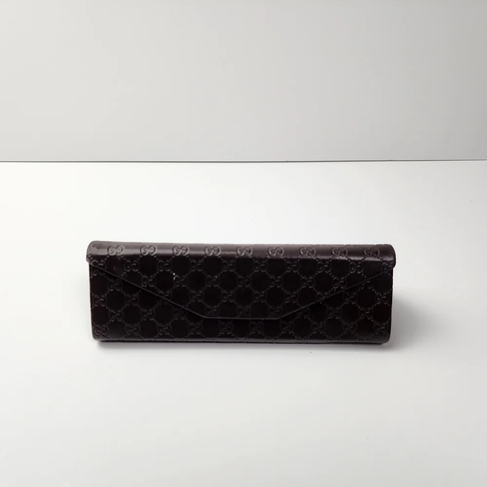 Gucci Brown Rectangular Propionate Eyeglasses - Picture 12 of 12